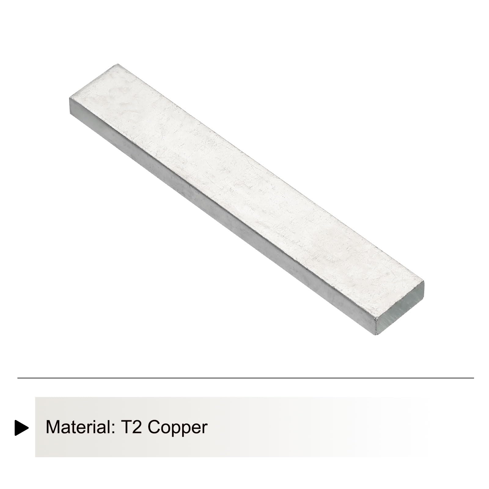 QUARKZMAN 1pcs 6" x 1" Cuivre Plat Barre,2/5" Épaisseur Étamé Cuivre Barre Stockage pour Mise Terre Systèmes Architectural Projets