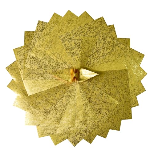 Papier origami doré rose résistant pour réussir facilement toutes vos grues en papier