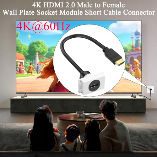 QIANRENON Módulo HDMI 2.0 para Placa de Pared 23x36mm miniatura 4