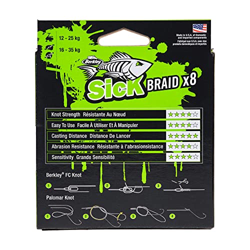 Berkley Sick Braid, 8 Strands Braided Fishing Line - Image 4