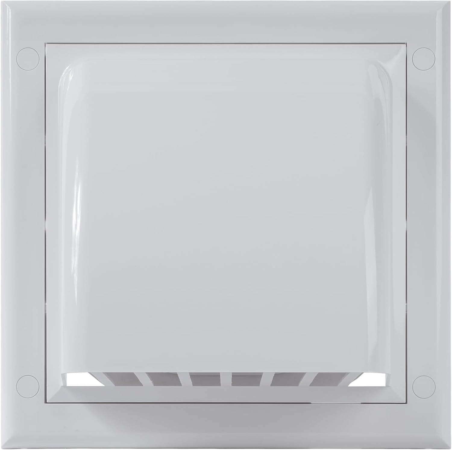 ECOPRO VENT 125mm White Vent Covers - ABS Cowled Extractor Fan Vent Cover with Back Draught Shutter, Ventilation Grille, Fits Inside Wall or Duct - Wall Vent Cover External - Tumble Dryer Vent Cover