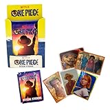 Bizak One Piece Stickers Cards Caja 30 Sobres, 150 cromos de colección oficial con diseños holográficos y troquelados inspirados en temporadas 1 y 2,stickers para coleccionar e intercambiar (64395000)