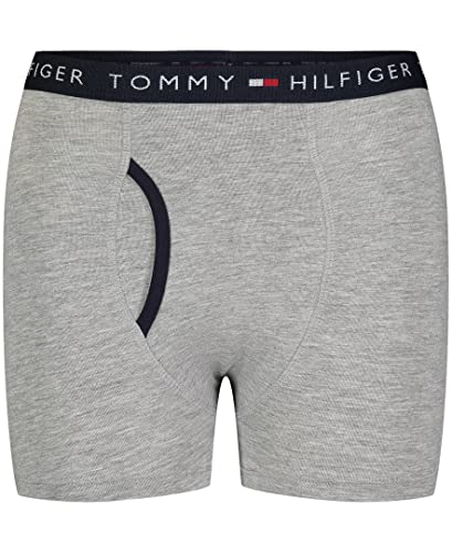 Tommy Hilfiger Boys' Boxer Brief Underwear (2-Pack), Navy Stripe/Grey Heather, 16-18 #TOP3