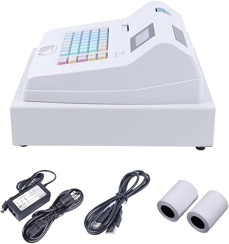 Gdae10 Electronic Cash Register With 48 Keys Keyboard & 12V Cash Drawer & Thermal Printer For Small Businesses,8 Digital Led Customer Display #TOP6