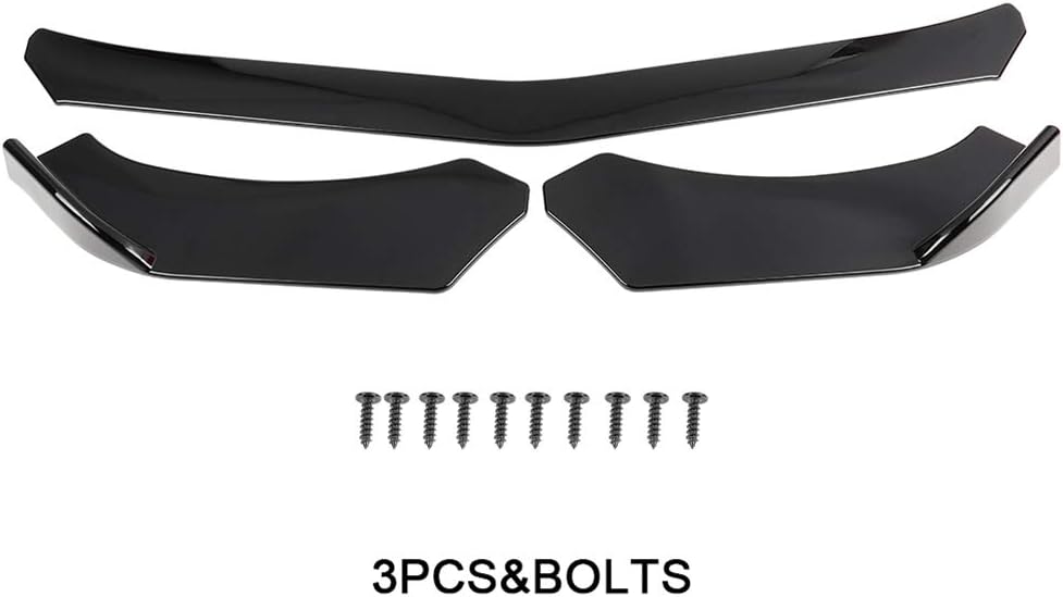 OCPTY 3PCS Black Car Front Bumper Spoiler Lip fit for Most Cars