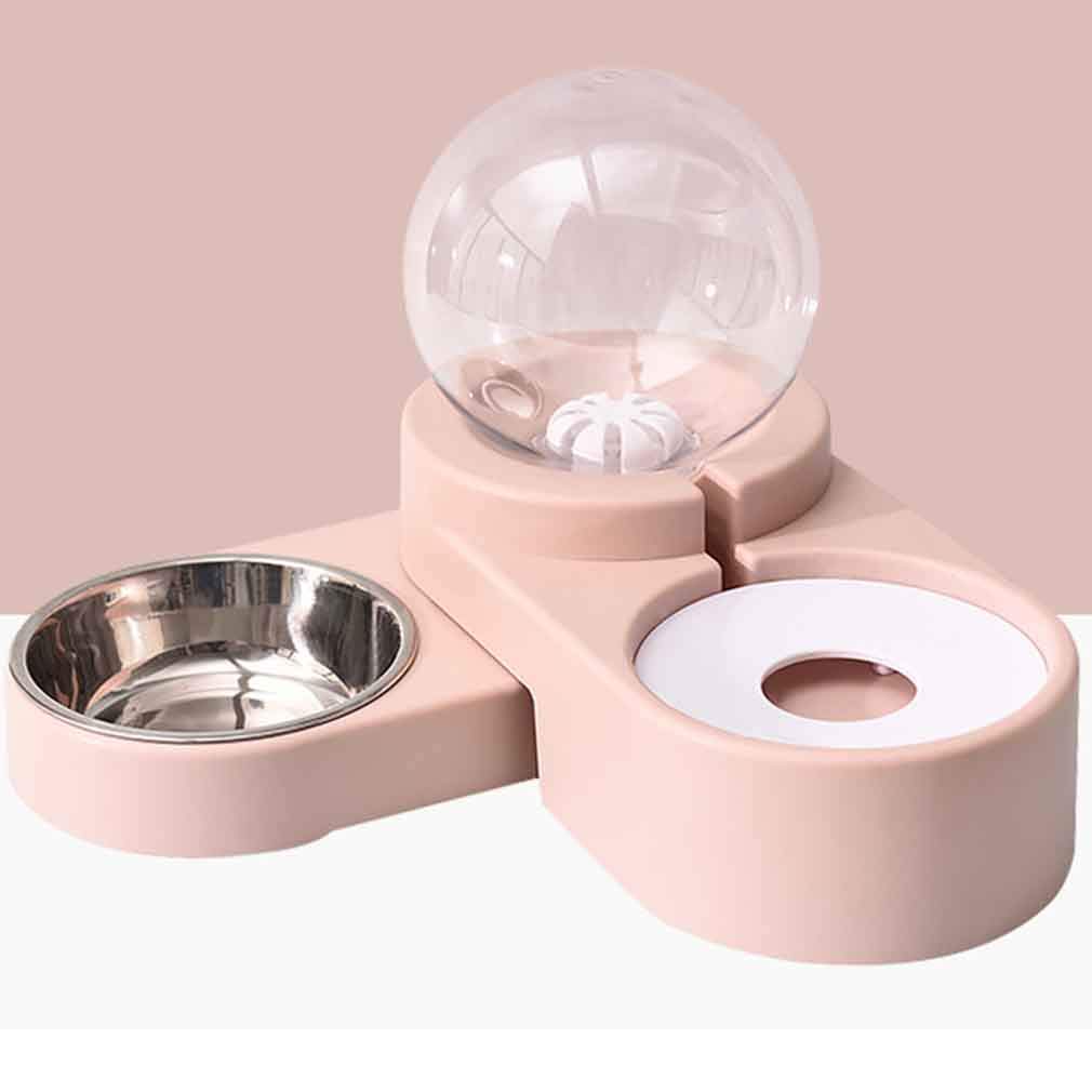 Dauerhaft Automatischer Futter und Wasserspender für Katzen und Hunde,Futterautomat für Hunde Katzen, Flasche, Automatischer Futter und Wasserspender Einfach zu säubern