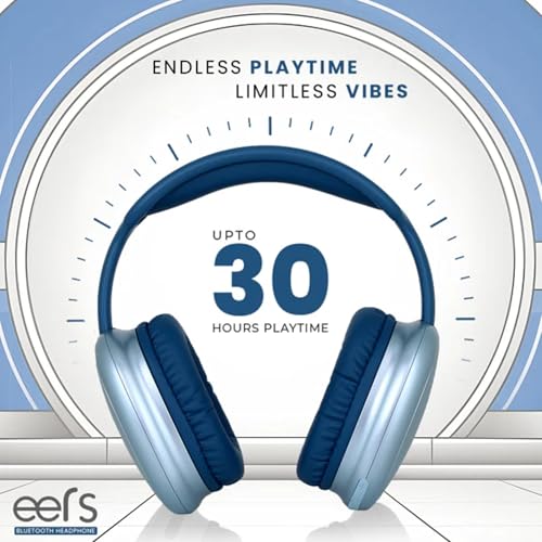 Image of Lapcare EERS Bluetooth Wireless On-Ear Foldable Headphones, 30H Playtime, ENC, Premium Stereo Sound, 40 mm Dynamic Drivers with Deep Bass,Dual Connectivity- (Metallic Blue)