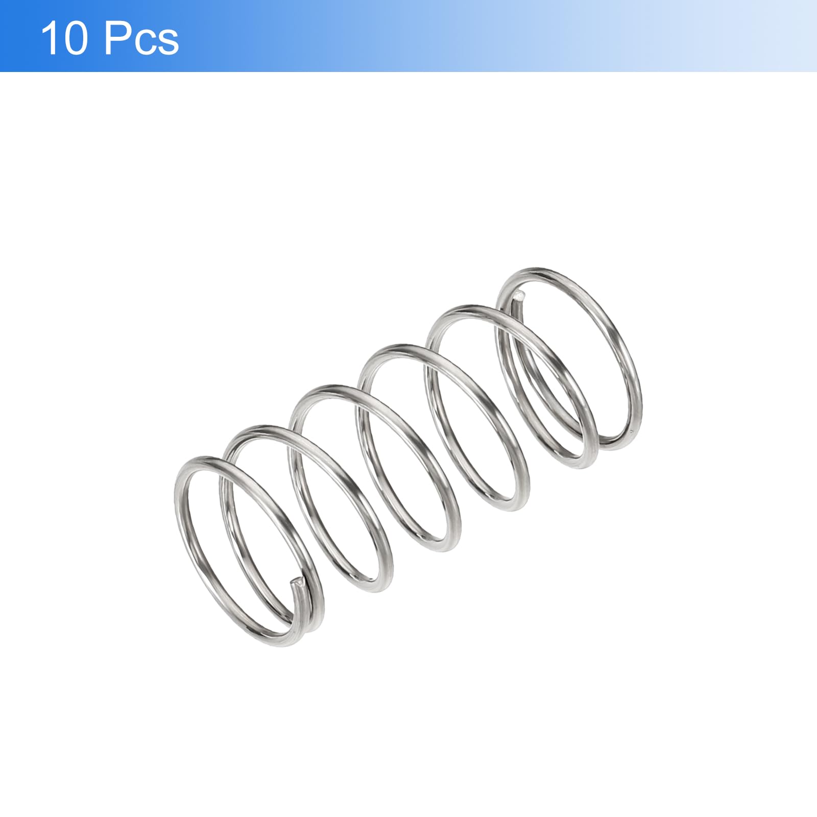 QUARKZMAN 10 sztuk Sprężyny Kompresyjne, Średnica Drutu 0.9mm X 12mm Średnica Zewnętrzna X 25mm Długość, 304 Stal Nierdzewna Sprężyna Przedłużająca Sprężyny Naciskowe.
