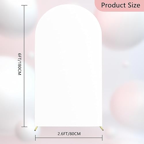 Miniatura 2 de Funda de arco de boda de 6 pies para arco de boda, fundas de arco ajustables de elastano para soporte de telón de fondo redondo de 2 lados lavable