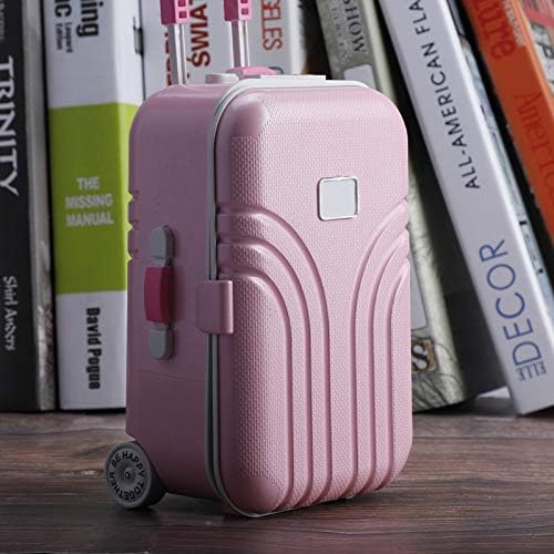 Longzhuo Mini Music Box, Girl's Musical Jewellery Suitcase with Spinning Ballerina, Pink Suitcase Model Mini Music Box Jewelry Case Craft Gift Kid Toys