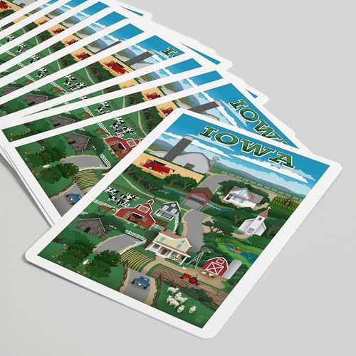 Baraja de Póker estilo retro Iowa 52 cartas para adultos miniatura 5