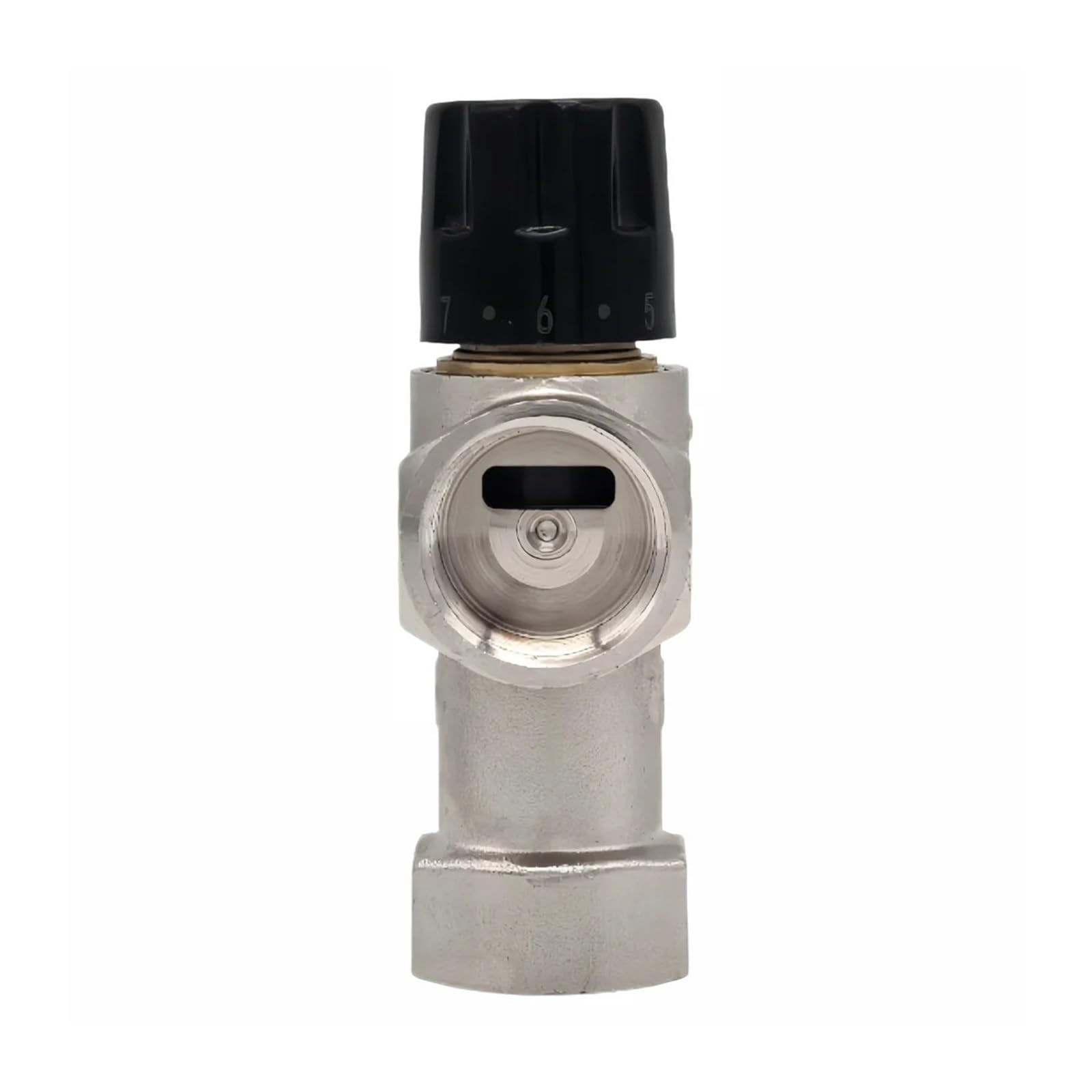 Valvola di controllo miscelatrice termostatica in ottone nichelato femmina DN20 DN25 for doccia Gamma regolabile da 35 a 55 gradi, famiglia, impresa, produzione(DN20)