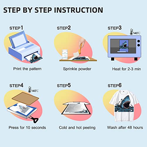 Godora Dtf Transfer Film With Brush - 100 Sheets A4/8.3 X 11.7 Premium Pet Heat Direct To Film Transfer Paper For Sublimation Printer, Cold & Hot Peel Dtf Transfer Paper On T Shirts, Easy To Use #TOP7