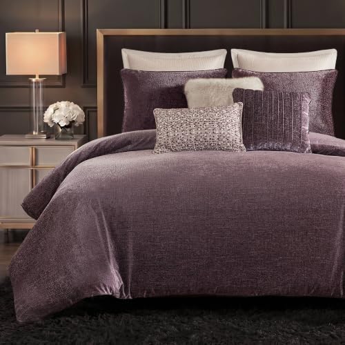 Madison Park Signature Velvet Comforter Set Queen, Jacquard, 8 Piece, Mauve by Madison Park - Used condition - US$221.41