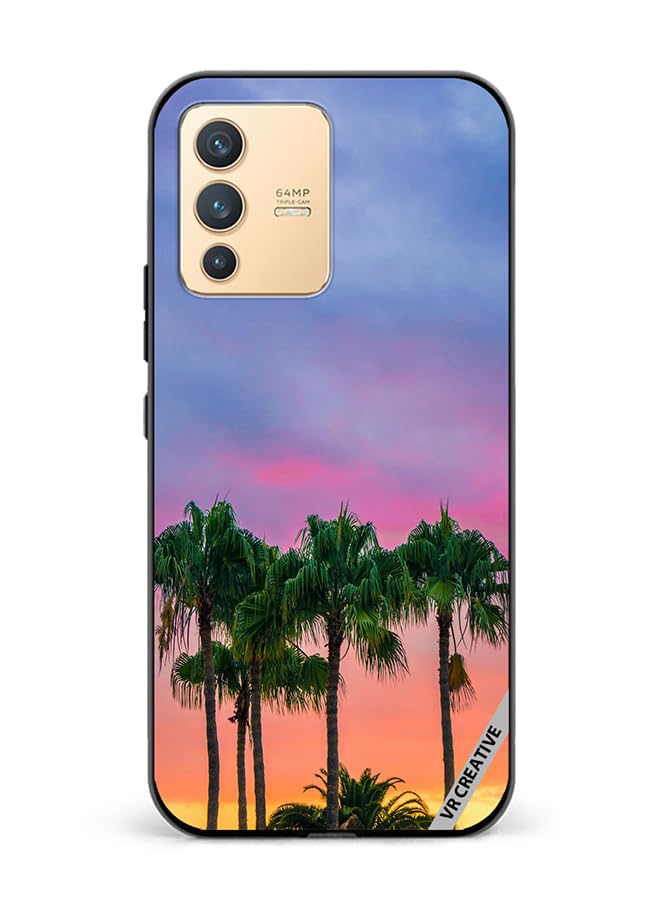 VR CreativeProtective Case Cover For Vivo V23 5G Summer Eve Design Multicolour