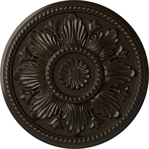 Image of Ekena Millwork CM18EDSHF Edinburgh Ceiling Medallion, Stone Hearth