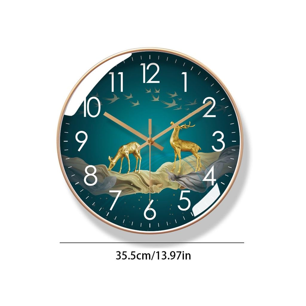 Orologio da parete Orologio da parete in stile cinese Orologio da soggiorno Orologio da parete semplice nordico Orologio da casa Orologio silenzioso Reloj De Pared(A)