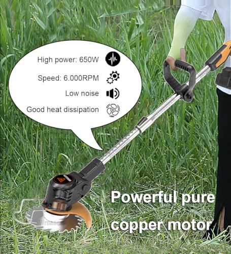 Wrneaoch 21V Battery Strimmers Cordless with 6,000 RPM and 650W Motor Garden Strimmer Cordless with 2 Batteries 2.0Ah Grass Trimmer Cordless is the Perfect Partner for all Your Garden Lawn Care Needs 5 Wrneaoch 21V Battery Strimmers Cordless with 6,000 RPM and 650W Motor Garden Strimmer Cordless with 2 Batteries 2.0Ah Grass Trimmer Cordless is the Perfect Partner for all Your Garden Lawn Care Needs - Image 5