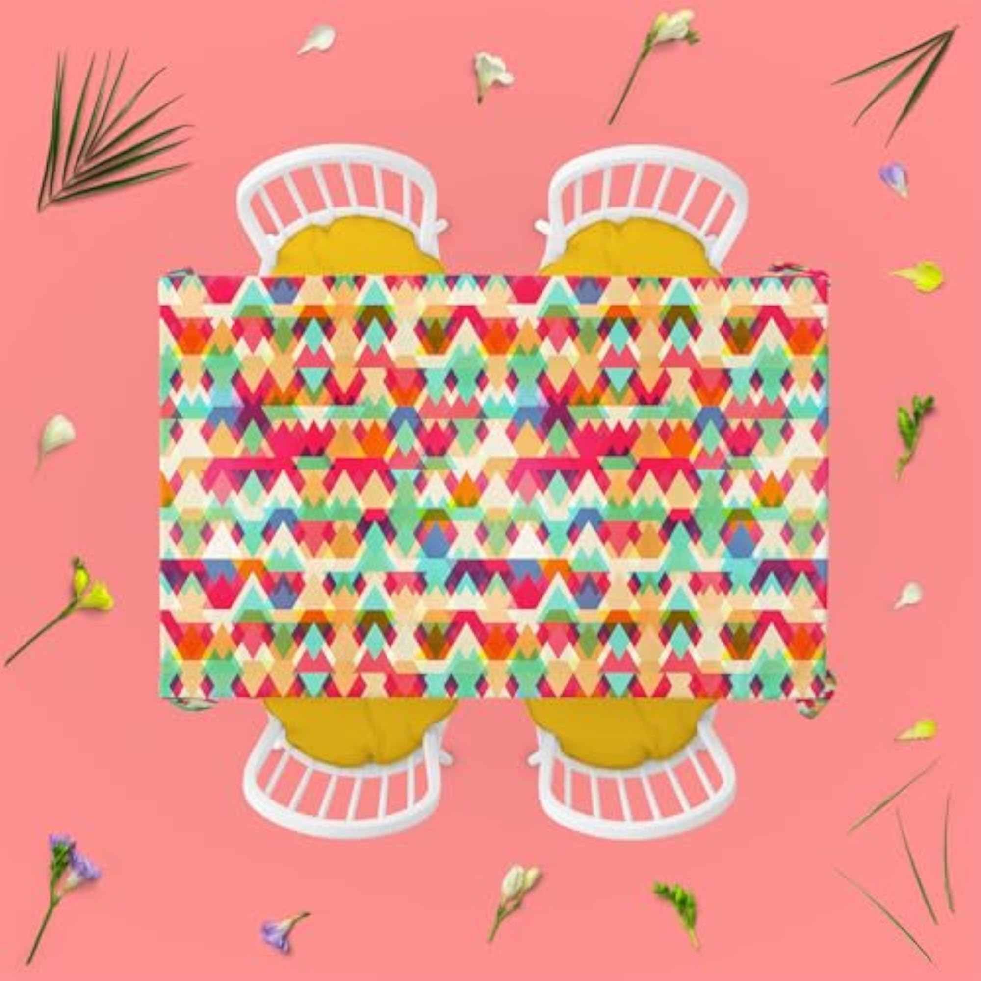 Triangles Table Cloth Cover for Dining & Center Table