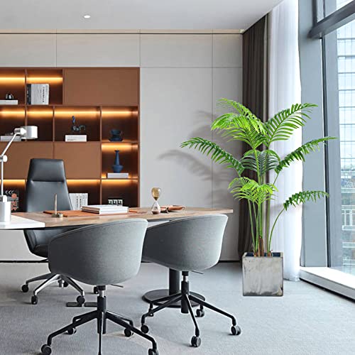 Aphighjoy 2Packs 4Ft Fake Palm Tree - Artificial Areca Palm Plant With Natural Trunks & Real Touch Leaves, Faux Plant For Indoor Outdoor Modern Decor Housewarming Gift (4 Ft - 2 Packs) #TOP5