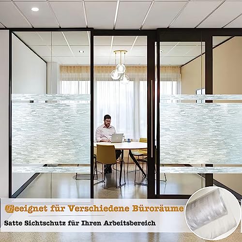 Ycheng Window Film,Window Privacy Film,Frosted Glass Window Film Uv Blocking Privacy Glass Film, Non Adhesive Window Clings Window Stickers,Window Coverings For Home Office 17.5'' X 78.7'' #TOP4