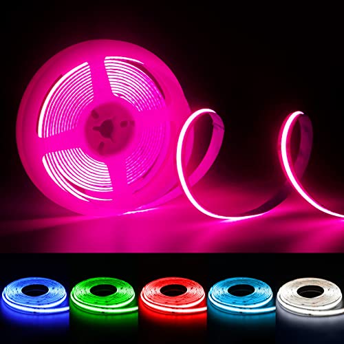 RGB COB Led Strip Lights 16.8ft, Not Included Controller & Adapte, 24V Ultra Bright 4200LEDs Flexible Led Light Strips, Color Changing Lights for Bedroom, Party, Indoor Home Decoration, UL Listed RGB COB Led Strip Lights 16.8ft, Not Included Controller & Adapte, 24V Ultra Bright 4200LEDs Flexible Led Light Strips, Color Changing Lights for Bedroom, Party, Indoor Home Decoration, UL Listed