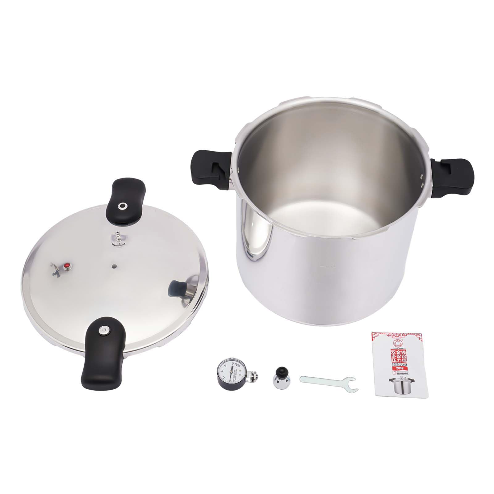 Szybkowar ciśnieniowy ze stopu aluminium, 22 l, szybkowar 90 kPa, nadaje się do kuchenek gazowych, elektrycznych płyt ceramicznych i piekarników elektrycznych