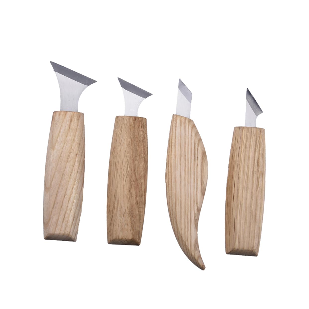 Sewroro Polished Metal Cutting Bits Hardwood Handle Carving Chisel Wood Carving Kit Gouge Tool Carpenter Tool Set