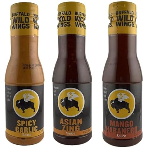 Universal Specialties BWW BUFFALO WILD WINGS 3-PACK SAUCES - ASIAN ZING, MANGO HABANERO, SPICY GARLIC (12 OZ) Cover