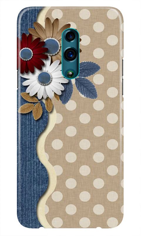 AAHIL Printed Back Cover Hard Plastic [for Girls Boys] 3D Printed Flower Pattern Back Cover Compatible for Oppo Reno - Multi-Coloured