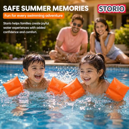 Image of Storio Inflatable Swimming Pool Safety for Kids | Pool Safety for Swimming Training & Fun for Boys and Girls (Age 3-6 Years)