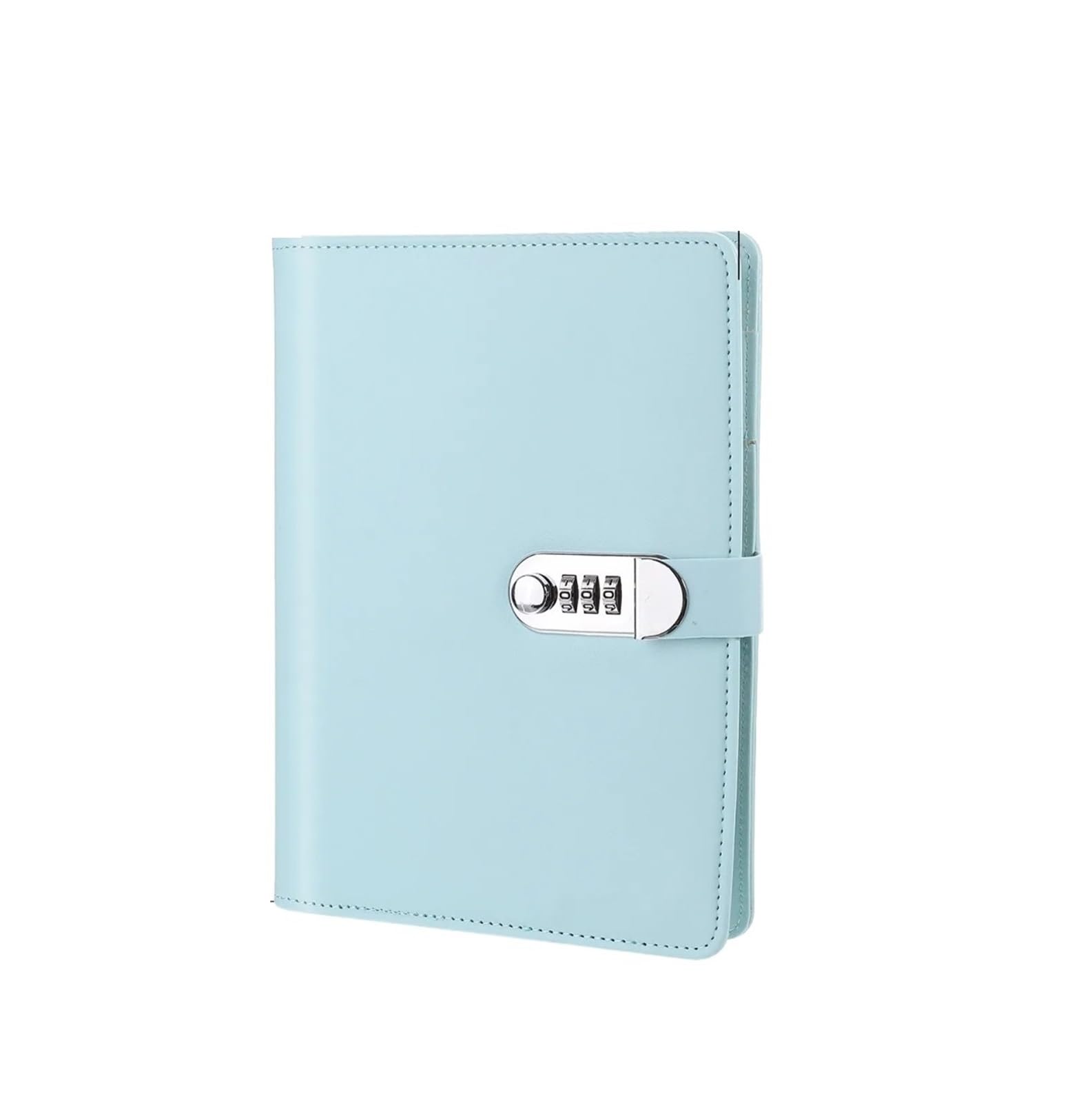 Tagebuch Mit Schloss A5 A6 90Pages Password Book with Lock Diary Binder Refillable Paper with Pen Card Slot Leather Notebook Journal Student Notepad(A5 Blue)