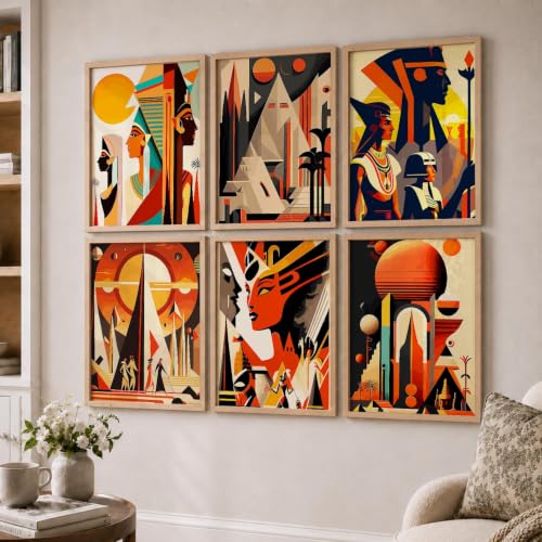 Image of kotart Premium Digital Paintings with Frame for Home Decoration - Painting for Living Room Bedroom Office Room Decor - Painting for Wall Decoration - Pack of 6 (Art 5, 13x17 inch)