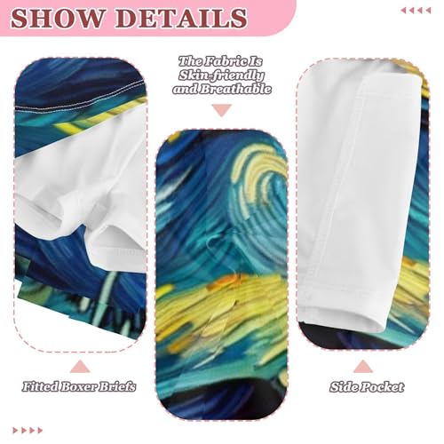 Cute French Bulldog Starry Night Athletic Shorts for Girls Skorts Toddlers Tennis Skirts Custom Pleated 3t 5