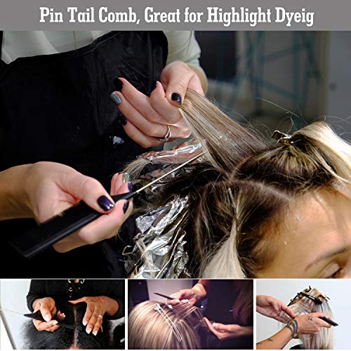 16Pcs Hair Dye Coloring Kit, DIY Beauty Salon Tool Set Weave Comb, Pin Tail Comb, Dyeing Brush, Mixing Bowl, Gloves, Salon Cape, Ear Covering and Sectioning Clips, for Balayage Highlighting - Thumbnail 2