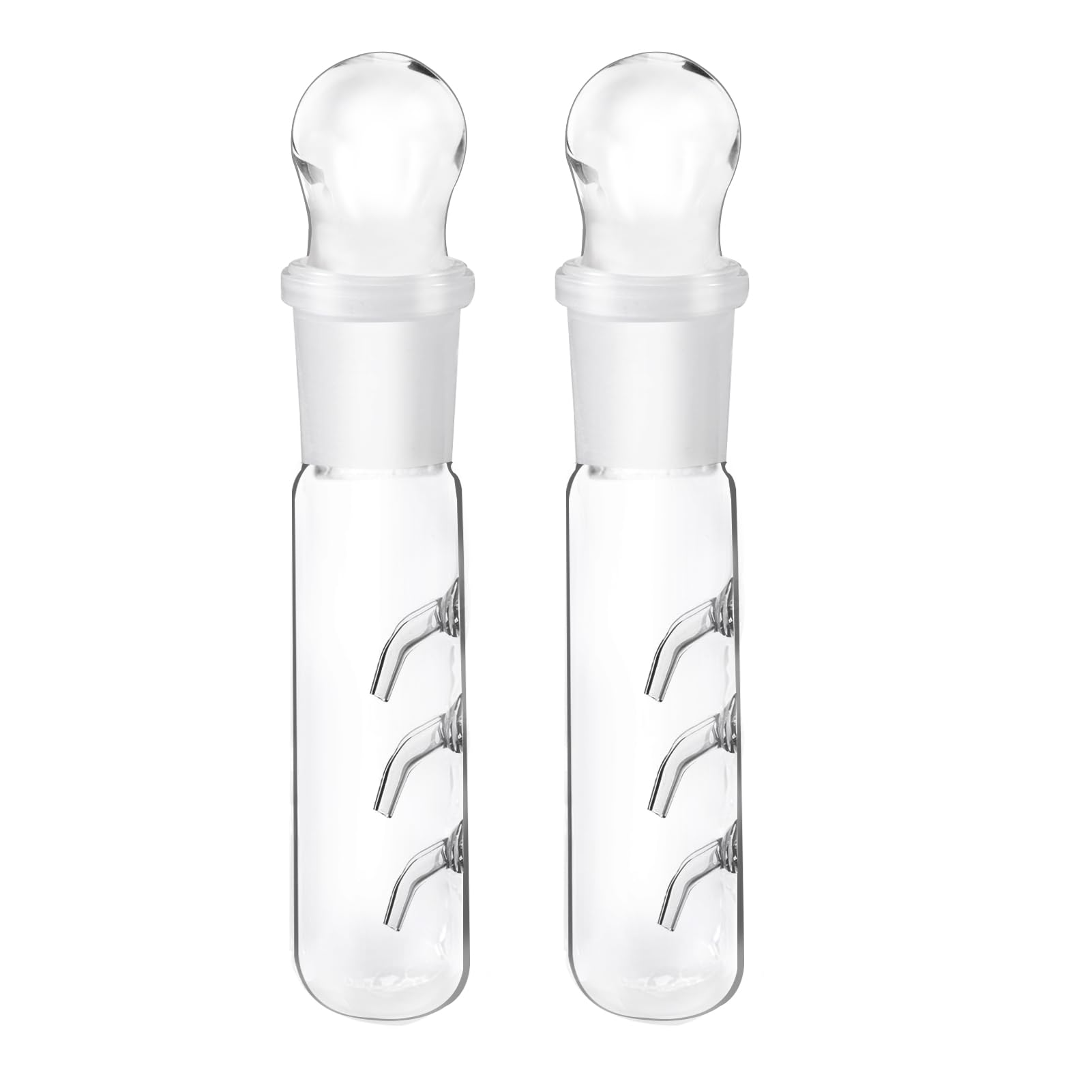 Pack of 2 Efficient Planarium Traps, 3 Hole Clear Glass Planaria Trap for Fish Tank Aquarium, Clear Glass Catcher Trap (Reusable)