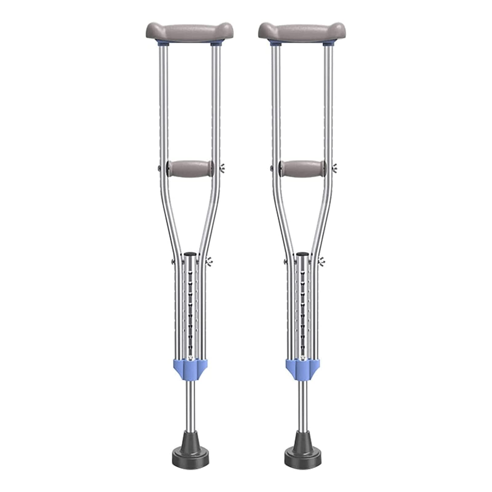 SAAKO Seguridad Muletas Muletas Bastones de Acero Inoxidable Capacidad de Peso Bastones para Caminar de 300 Libras Altura Ajustable Bastón médico para Caminar bajo el Brazo Cómodo
