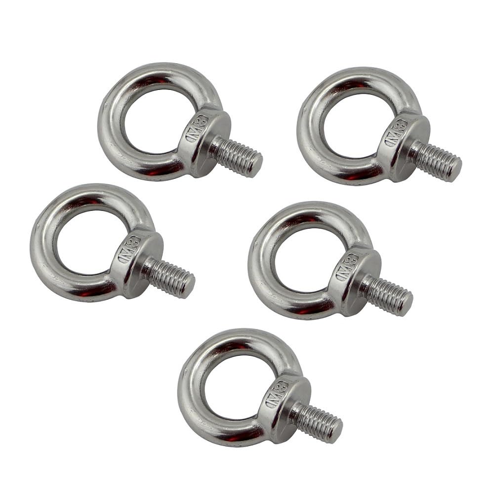 Anneau De Levage Lot de 5 boulons à œil anneau levage en acier inoxydable 304 M5 M6 M8 M10 M12, filetage robuste(M12)
