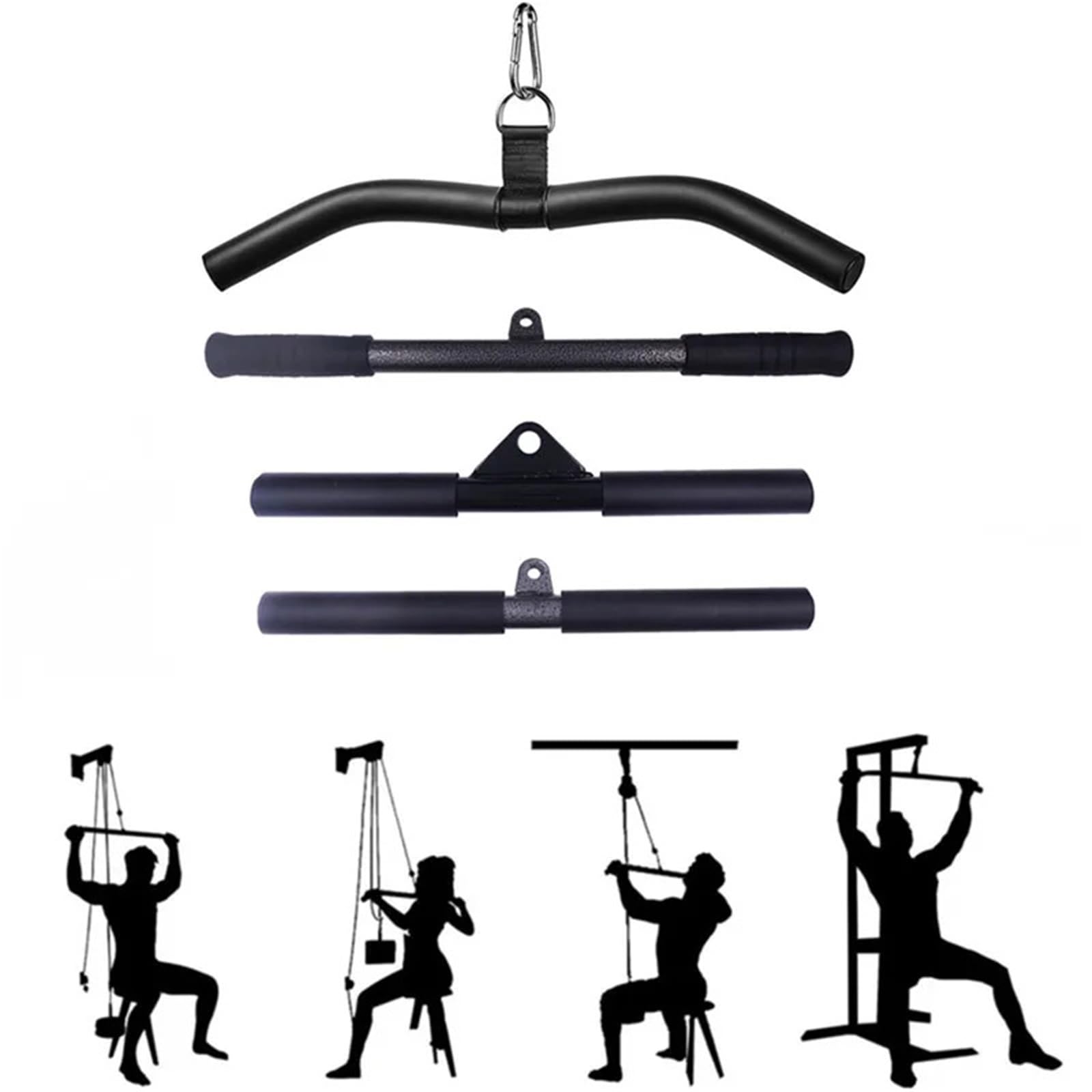 Mango De TríCeps Accesorios for máquina de Cable de polea de barra desplegable for gimnasio, accesorios de prensado de tríceps, accesorios de ejercicio de fuerza for gimnasio en casa Para Entrenamient