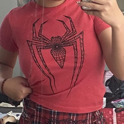 Sipder Print T Shirts for Women Short Sleeve Shirts Summer Tops Casual for Women 20242