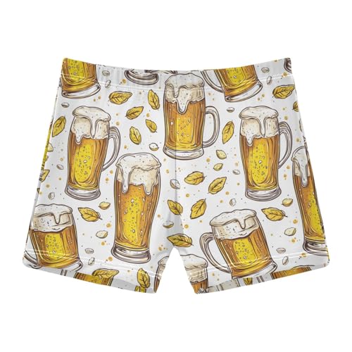 Wheat Leaves Beer Cute Colored Cats Boys Swim Trunks Swimsuits for Toddler Boy Swim Shorts Trunks 3-10T