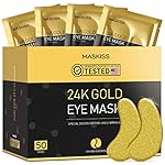 24k Gold Under Eye Patches (50 Pairs), eye mask, Collagen Skin Care Products, Eye Patches for Puffy Eyes, eye masks for dark circles and puffiness