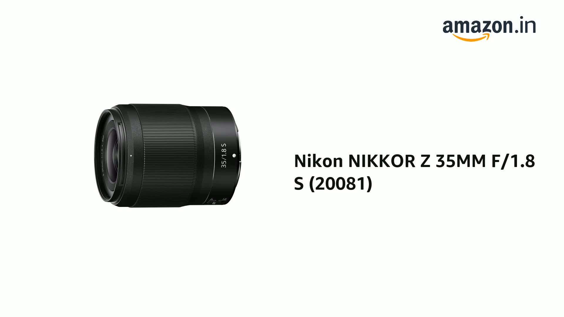 Nikon NIKKOR Z 35MM F/1.8 S (20081) Lens (Black) : Amazon.in