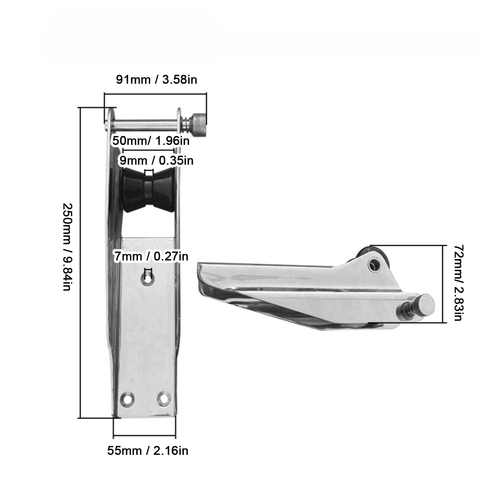 Sorandy Marine Bugrolle Halterung 250mm Nylon