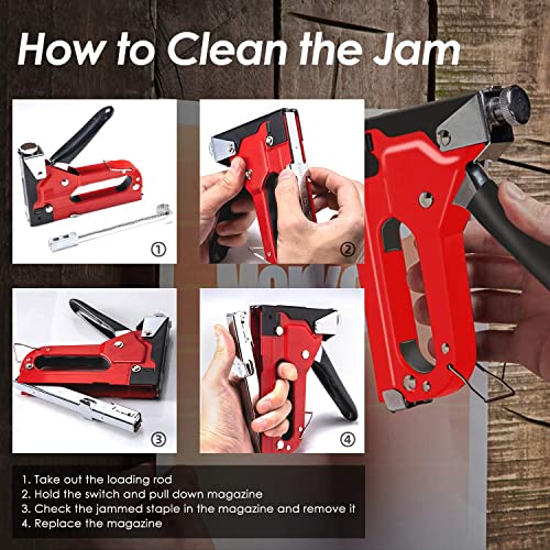image for PHITRIC Upholstery Staple Gun Heavy Duty, 4 in 1 Stapler Gun with 1200