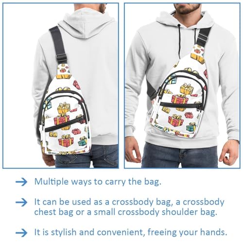 Mochila cruzada de pecho unisex multicolor con gansos divertidos 2