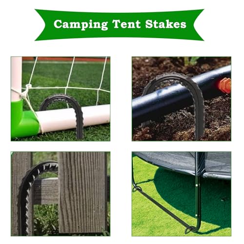 WONGPERG RebarStakes-12in20pcs Juego de 20 Estacas de Acero Galvanizado de 12 Pulgadas en Forma de Gancho J miniatura 5