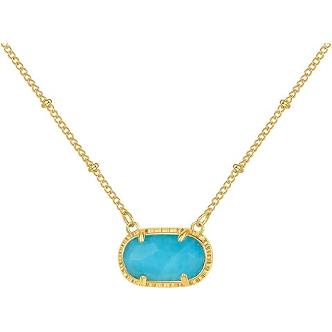 Episkeyk Birthstone Necklace for Women Dainty Gold Necklace Fashion Jewelry 14k Gold Plated Gift