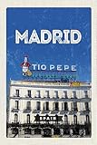 Ontrada Cartel de chapa 12 x 18 cm abovedado Madrid Tio Pepe
