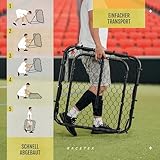 Racetex Rebounder für Fußball Kinder [STUFENLOS VERSTELLBAR] - Fußball Rebounder Kinder und Jugendliche - Prellwand Fussball für EIN besseres und abwechslungsreiches Training (Edelstahl Rebounder) - 5